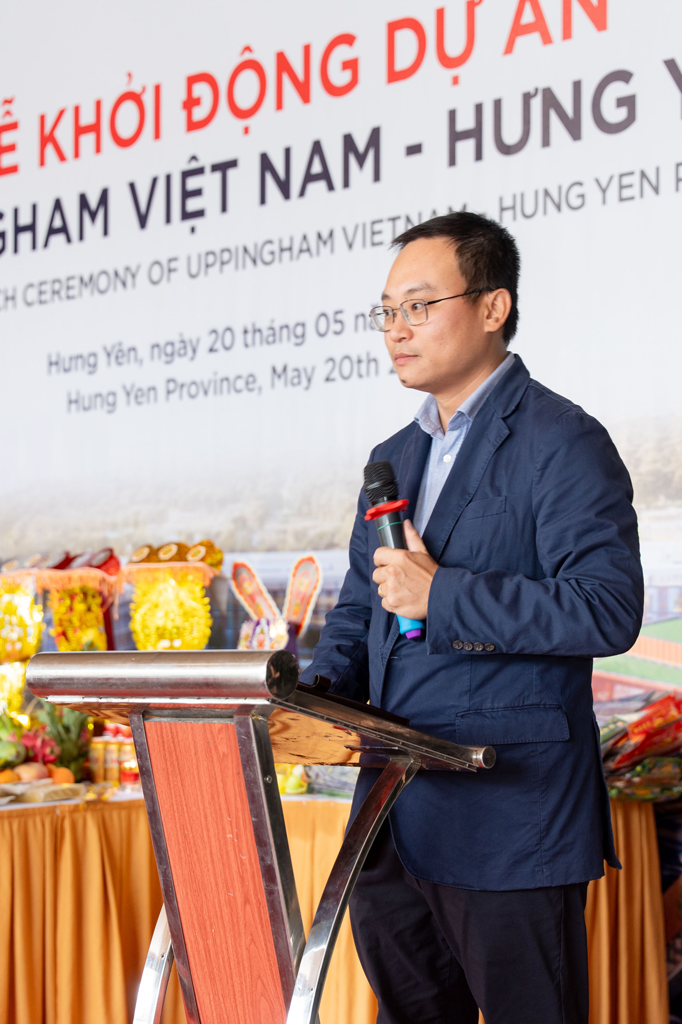 Mr. Pham Vu Toan, General Director of Uppingham Vietnam - Hung Yen School, at the project launch ceremony
