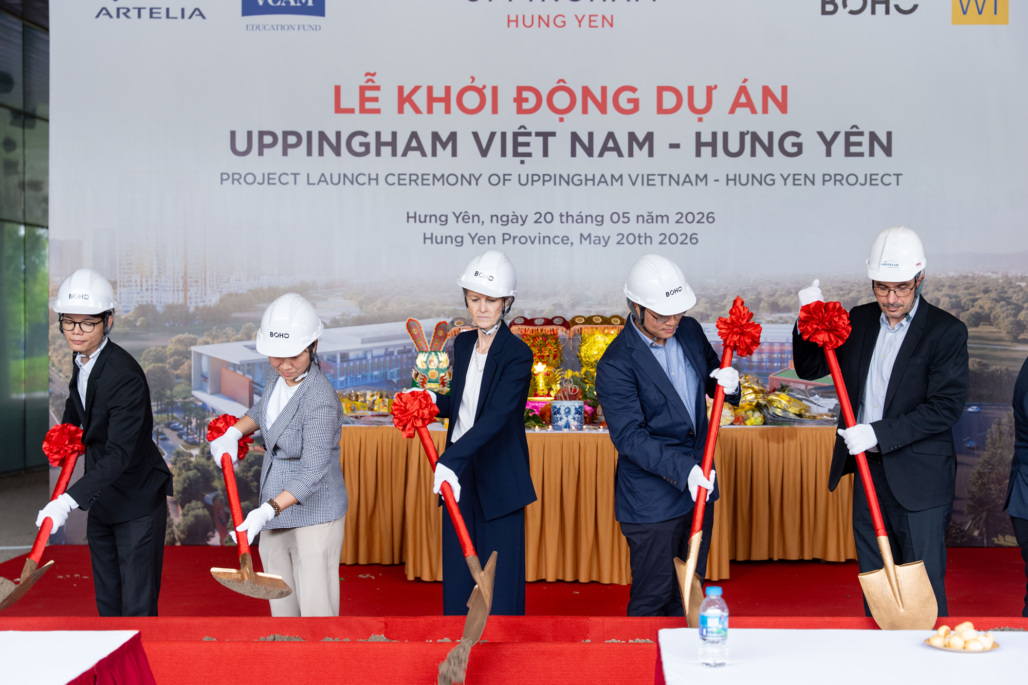 Project launch ritual for Uppingham Vietnam - Hung Yen School