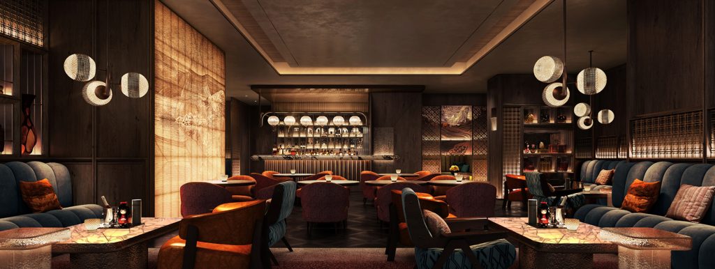 Không gian bar tại JW Marriott Hotel & Suites Saigon do BOHO thi công nội thất