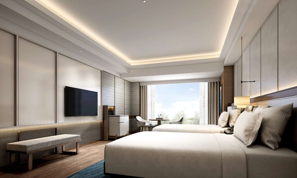 Phối cảnh 3D nội thất phòng khách sạn JW Marriott Hotel & Suites Saigon