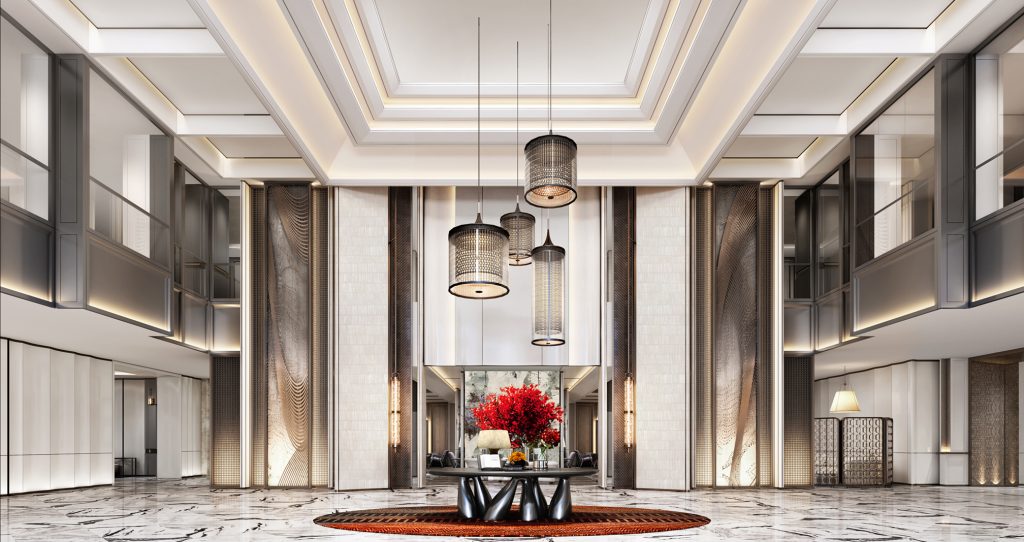 Phối cảnh 3D sảnh đón khách JW Marriott Hotel & Suites Saigon